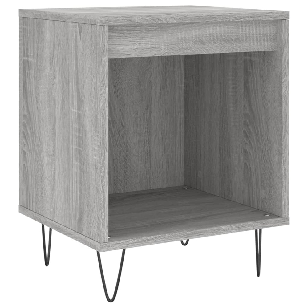 vidaXL Nightstand Gray Sonoma 40x35x50 cm Engineered Wood