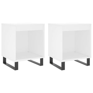 Nachttische 2er Set Weiß 40x35x50 cm