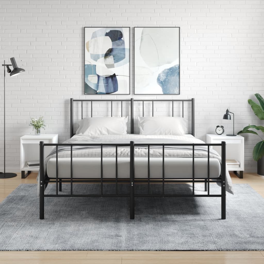 Nachttische 2er Set Weiß 40x35x50 cm