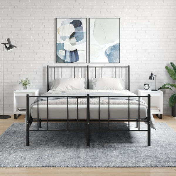 Nachttische 2er Set Weiß 40x35x50 cm