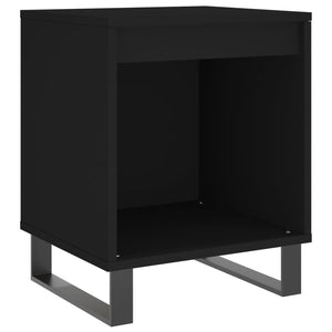 Nachttische Schwarz Holz 2er-Set