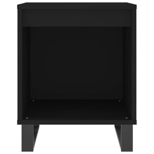 Nachttische Schwarz Holz 2er-Set