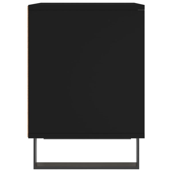 Nachttische Schwarz Holz 2er-Set
