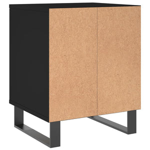 Nachttische Schwarz Holz 2er-Set