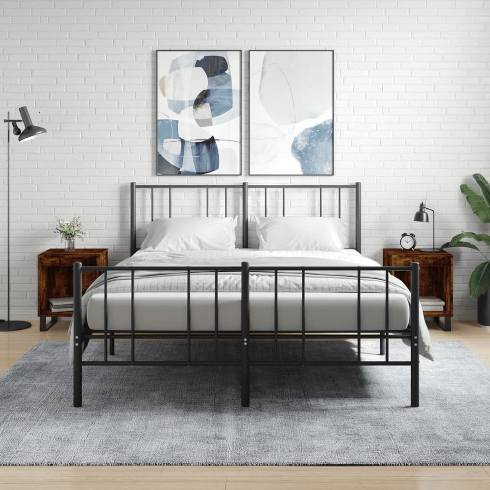 vidaXL Nightstands 2 pcs. Smoked Oak 40x35x50 cm Engineered Wood