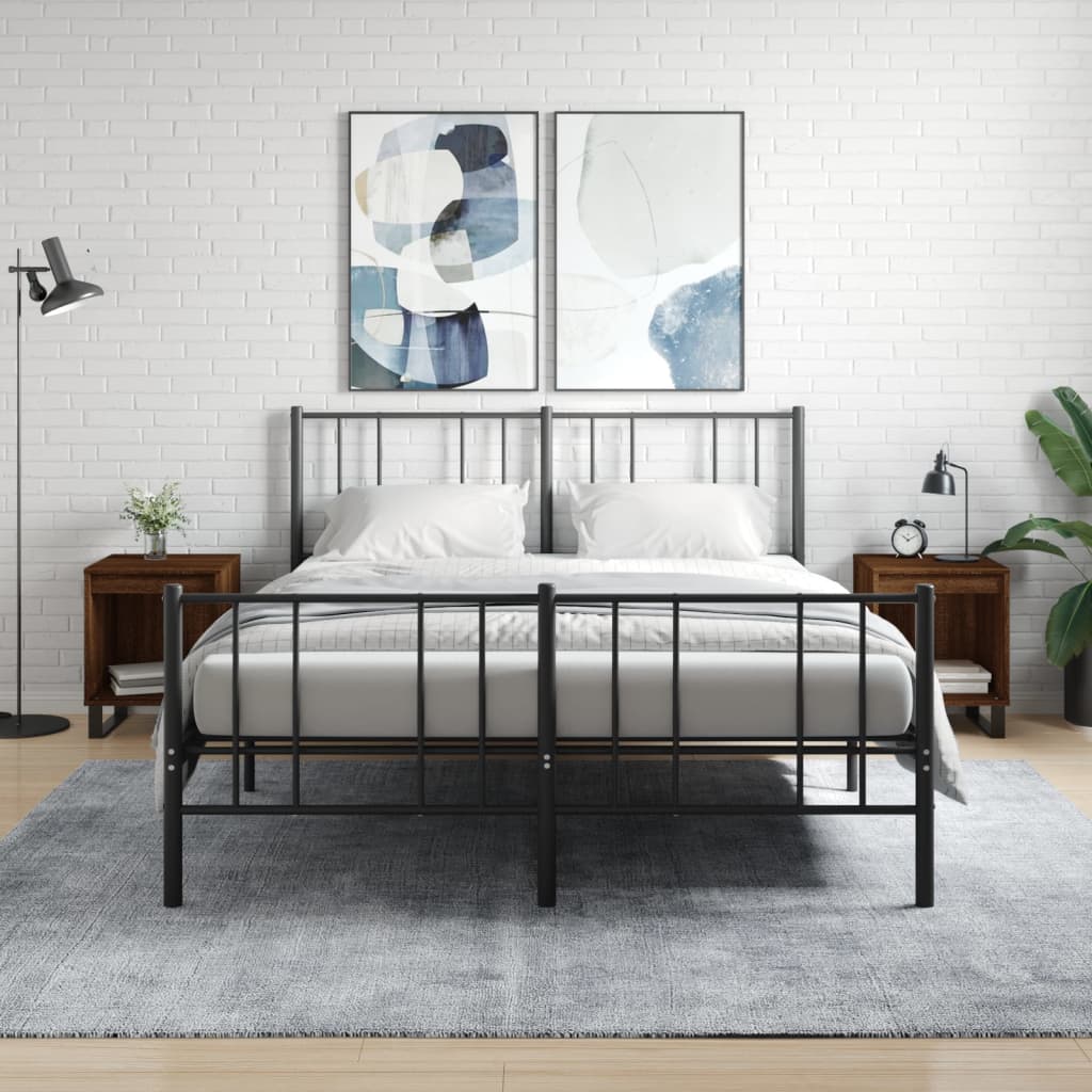Nachttische Braun Eichen-Optik, 2er-Set