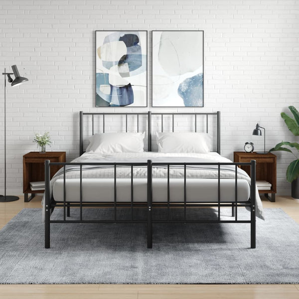 Nachttische Braun Eichen-Optik, 2er-Set