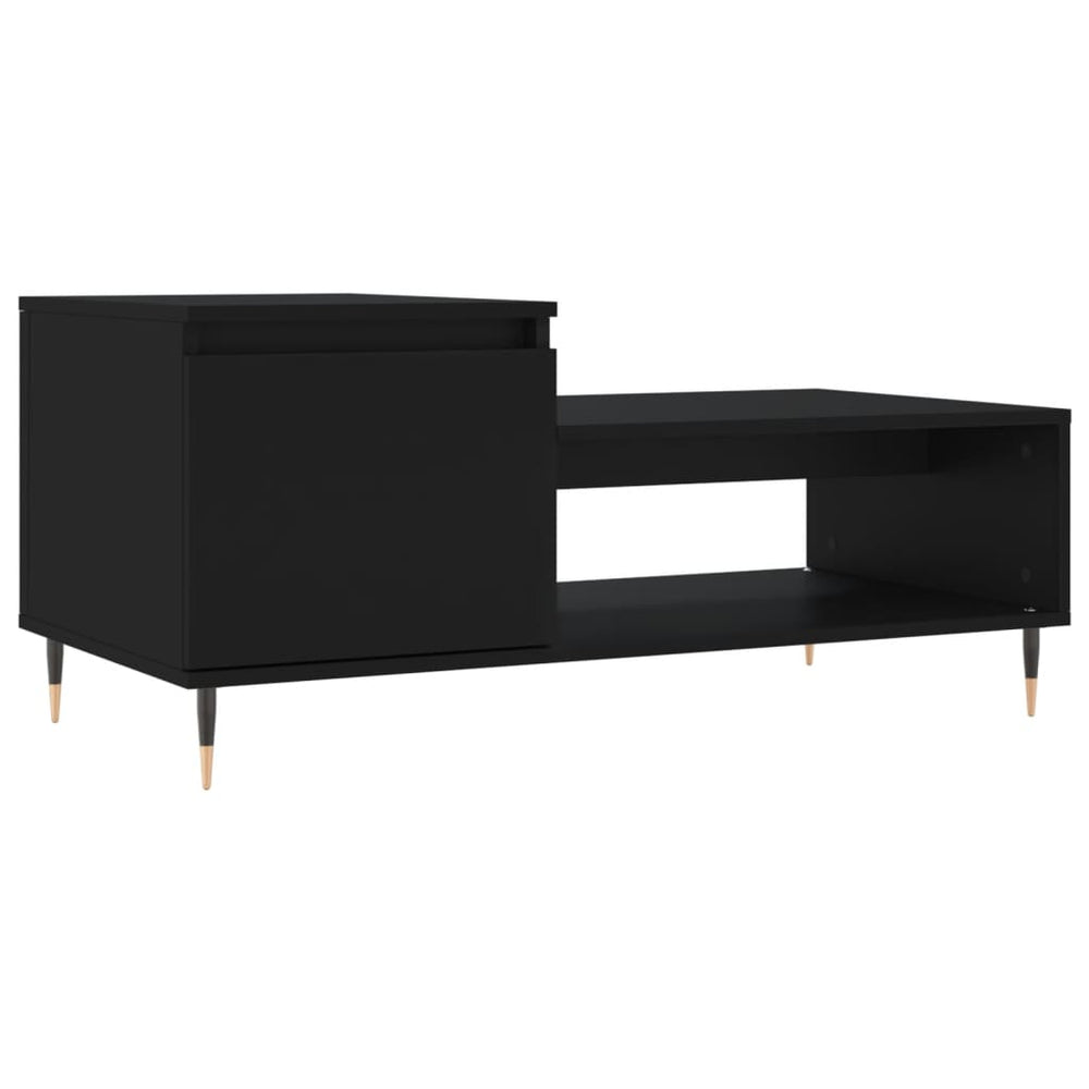 vidaXL Coffee Table Black 100x50x45 cm Engineered Wood