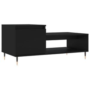 Schwarzer Couchtisch 100x50 cm