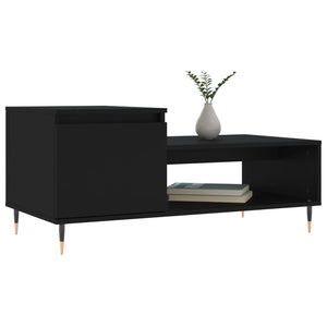 Schwarzer Couchtisch 100x50 cm