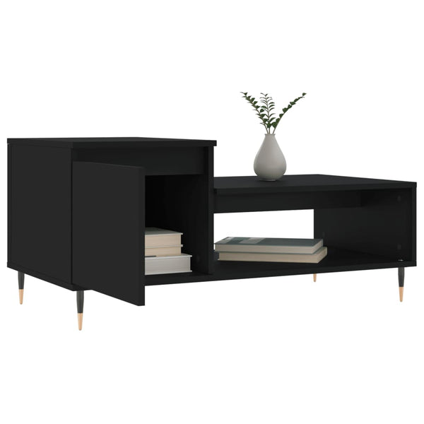 Schwarzer Couchtisch 100x50 cm