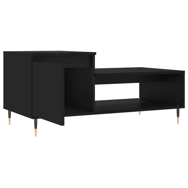 Schwarzer Couchtisch 100x50 cm