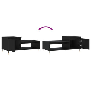 Schwarzer Couchtisch 100x50 cm