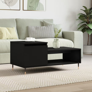 Schwarzer Couchtisch 100x50 cm