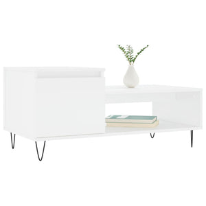 Weißer Couchtisch 100x50 cm