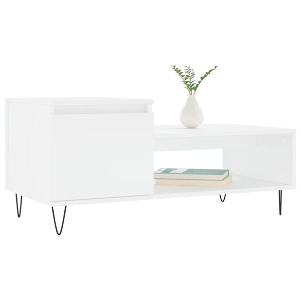 Weißer Couchtisch 100x50 cm