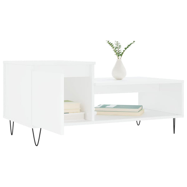 Weißer Couchtisch 100x50 cm
