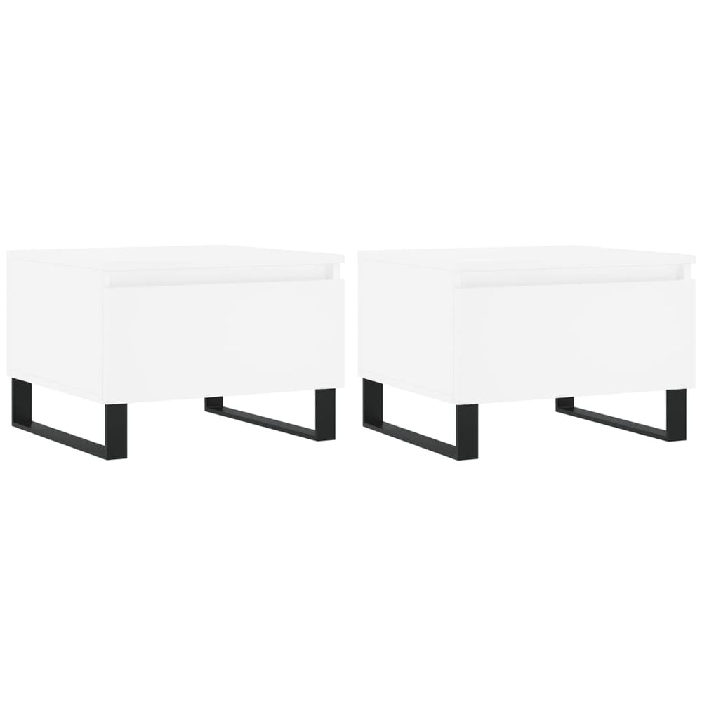 vidaXL Coffee Tables 2 pcs. White 50x46x35 cm Engineered Wood