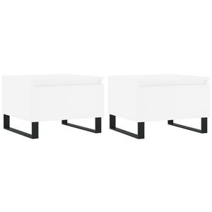Couchtische 2er Set Weiß 50x46x35 cm