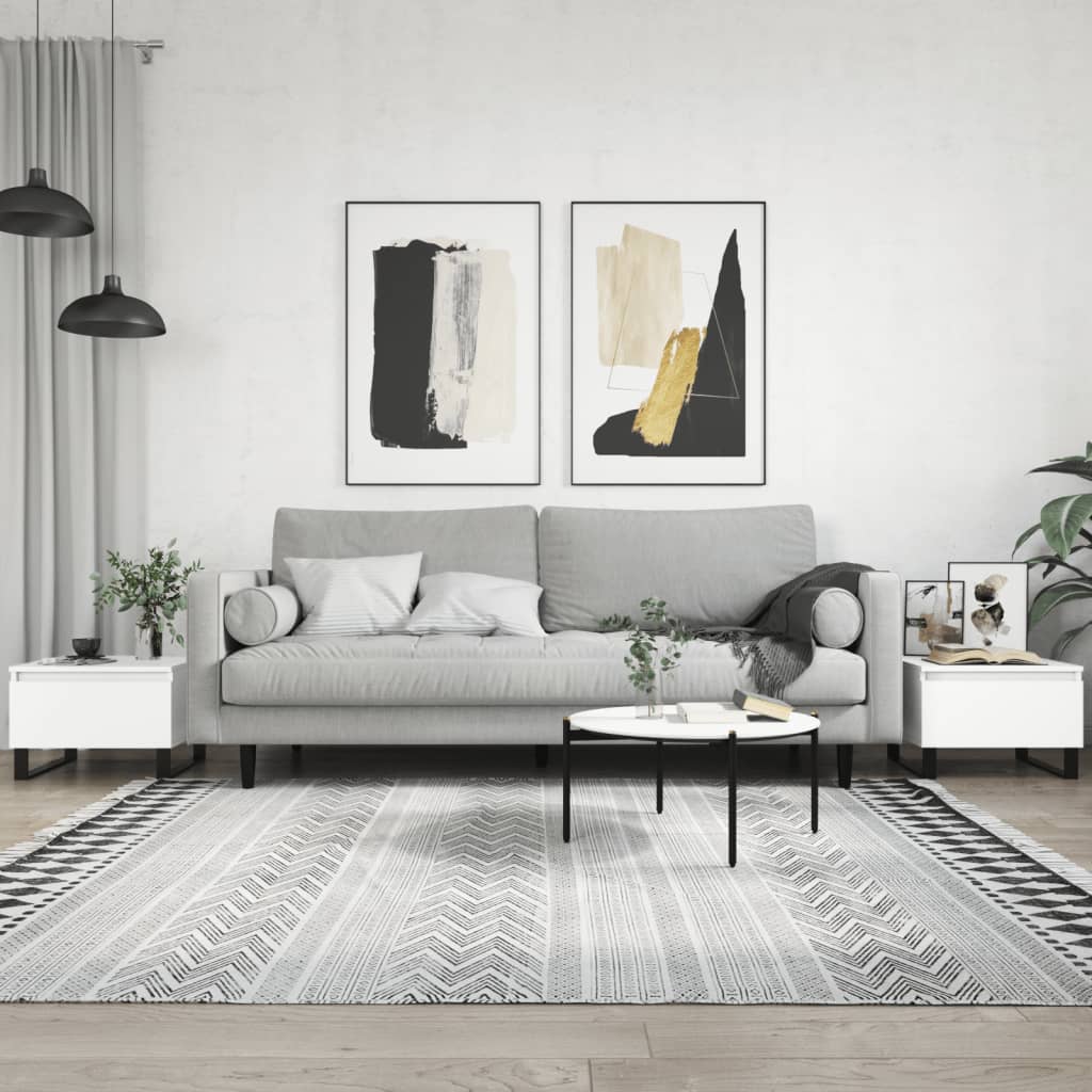 Couchtische 2er Set Weiß 50x46x35 cm