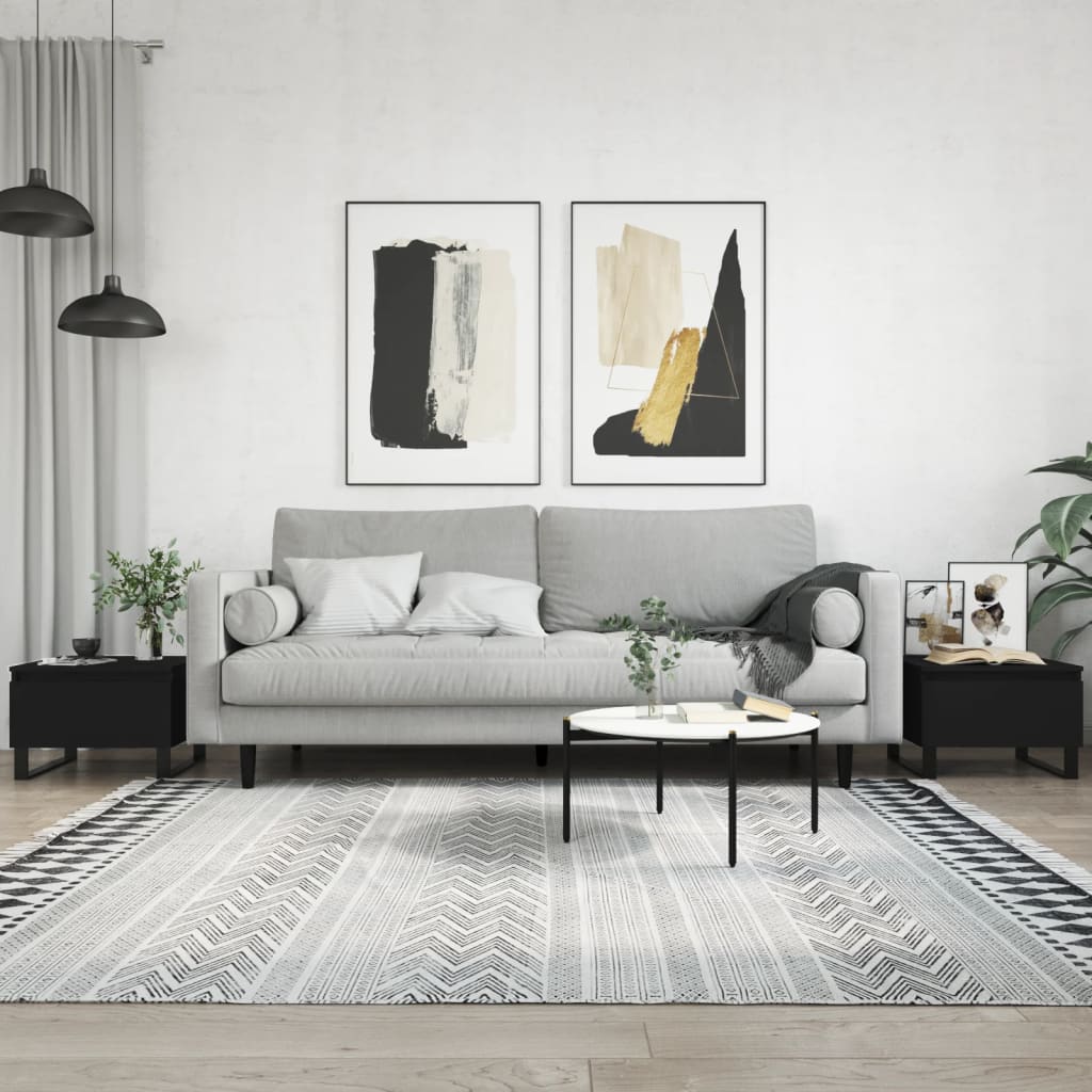 Schwarze Couchtische, 2er Set