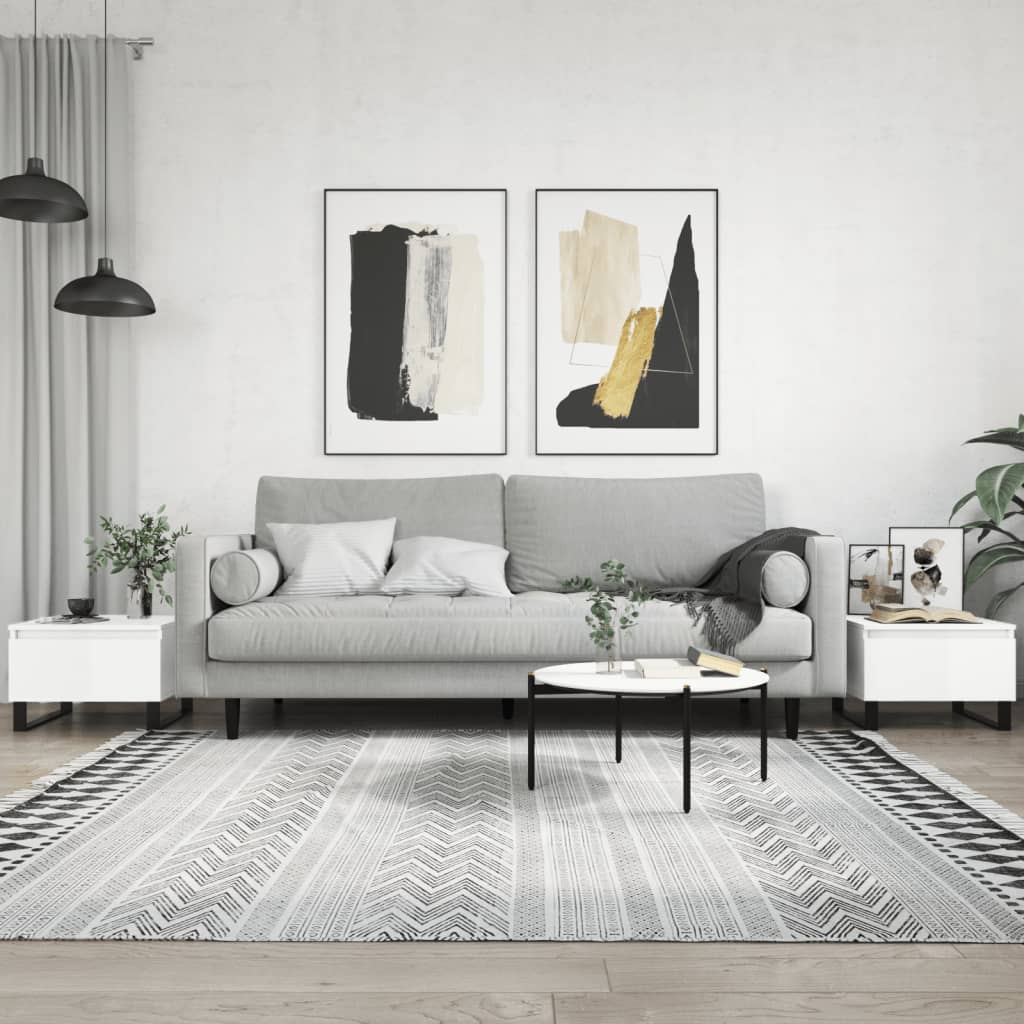 Couchtische 2er Set Hochglanz Weiß