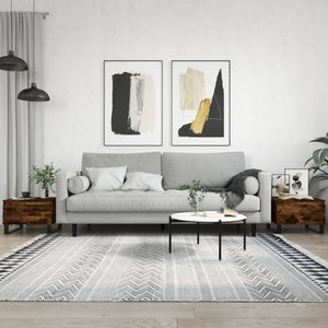 Couchtische 2er Set Räuchereiche 50x46x35 cm
