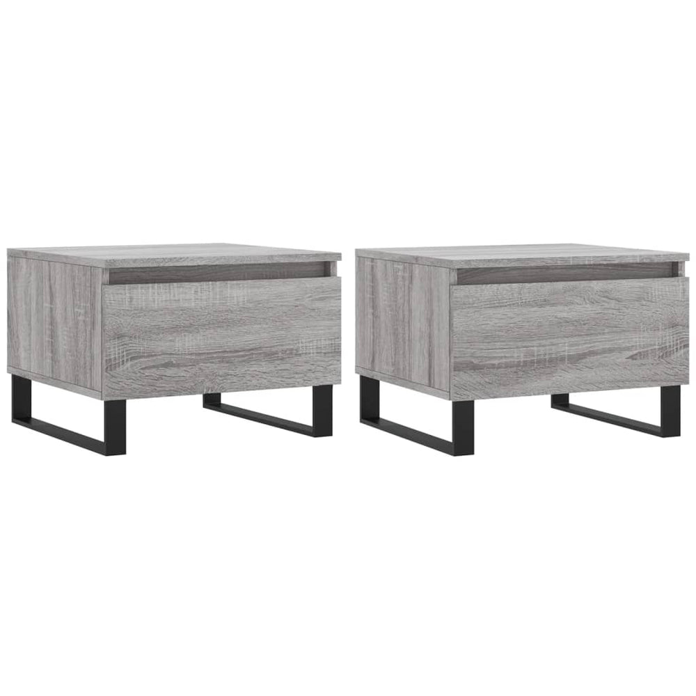 vidaXL Coffee Tables 2 pcs. Gray Sonoma 50x46x35 cm Engineered Wood