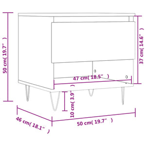 Betongrau Couchtisch 50x50 cm