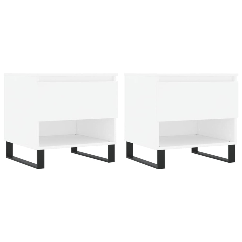 vidaXL Coffee Tables 2 pcs White 50x46x50 cm Engineered Wood
