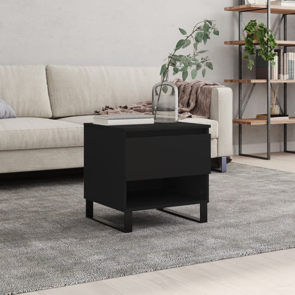 Schwarzer Couchtisch 50x50 cm
