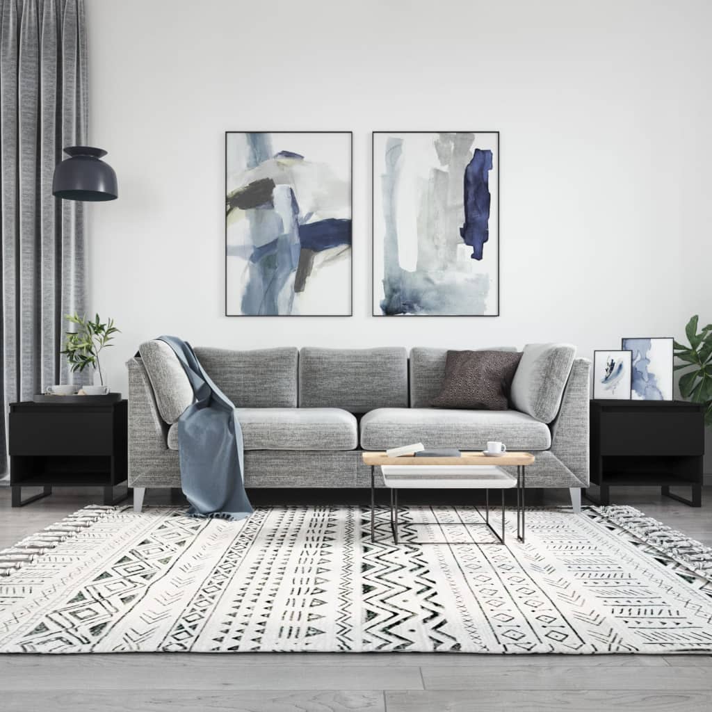 Schwarze Couchtische 2er Set