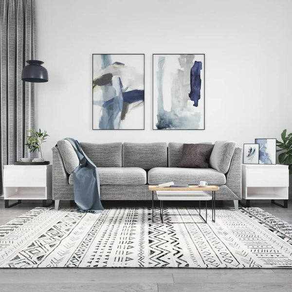 Couchtische Hochglanz Weiß 2er Set