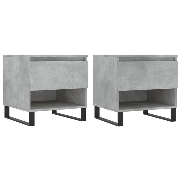Betongraue Couchtische, 2er-Set