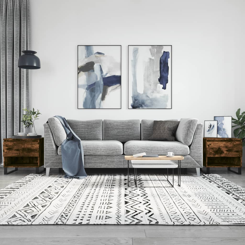 Couchtische 2er Set Räuchereiche 50x50 cm