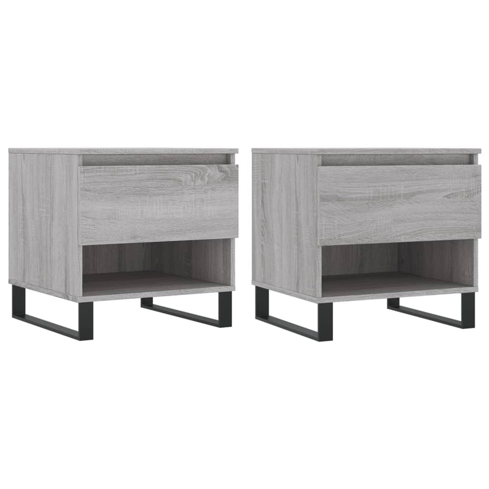 vidaXL Coffee Tables 2 pcs. Gray Sonoma 50x46x50 cm Engineered Wood