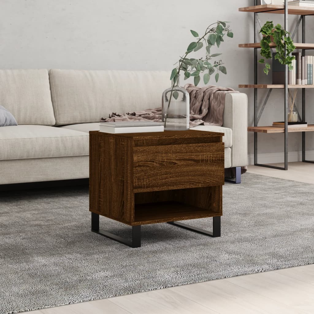 Couchtisch Braun Eichenoptik 50x50 cm