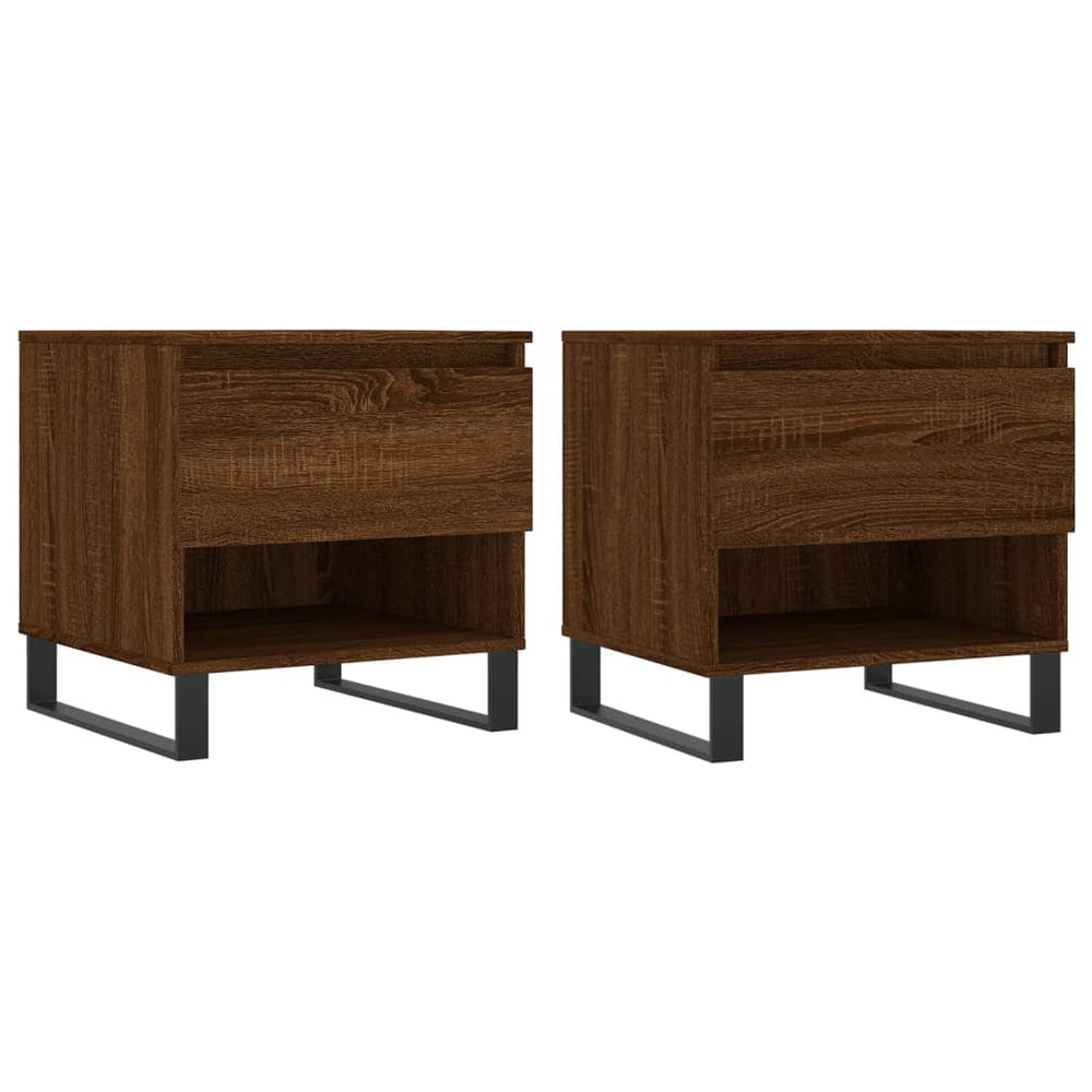 vidaXL Coffee Tables 2 pcs Brown Oak Look 50x46x50 cm Engineered Wood