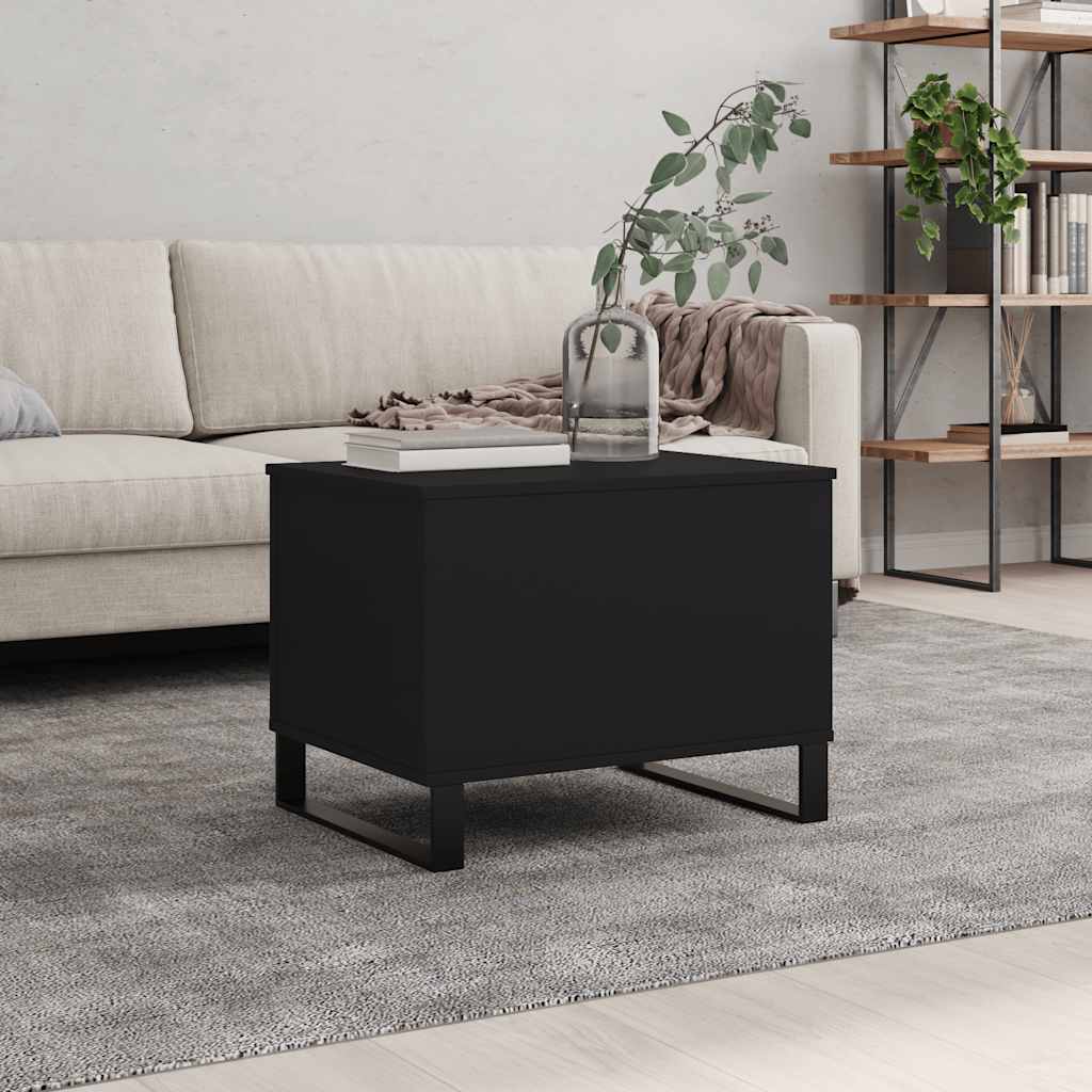 Schwarzer Couchtisch 60x45 cm