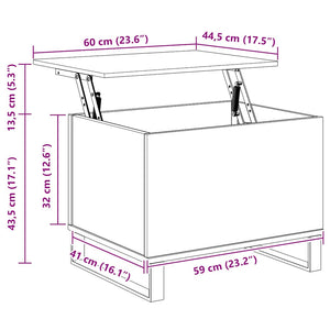 Betongrauer Couchtisch 60x45 cm