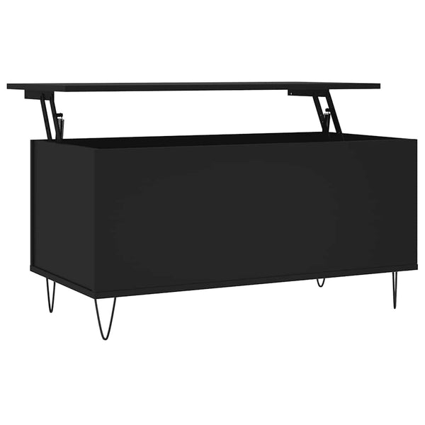Schwarzer Couchtisch 90x45 cm
