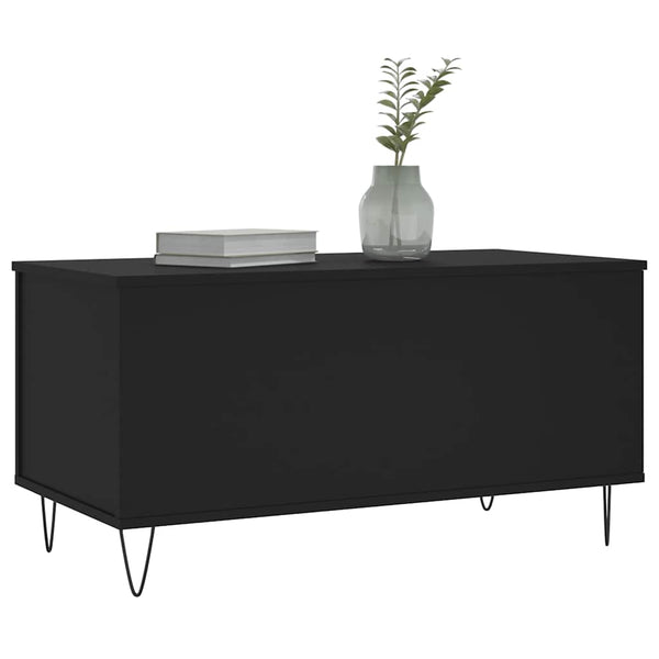 Schwarzer Couchtisch 90x45 cm