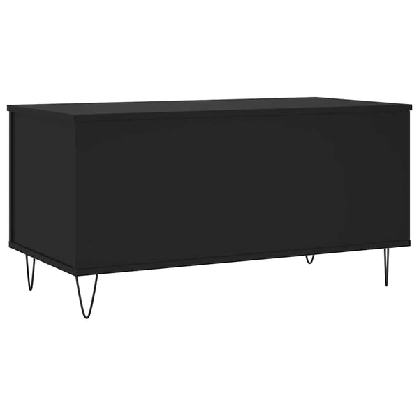 Schwarzer Couchtisch 90x45 cm