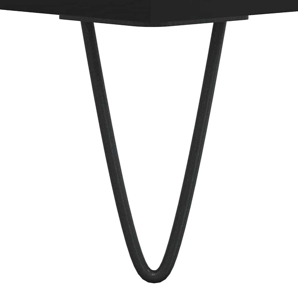 Schwarzer Couchtisch 90x45 cm