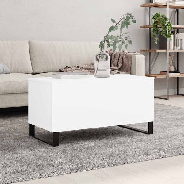 Weißer Couchtisch 90x45 cm