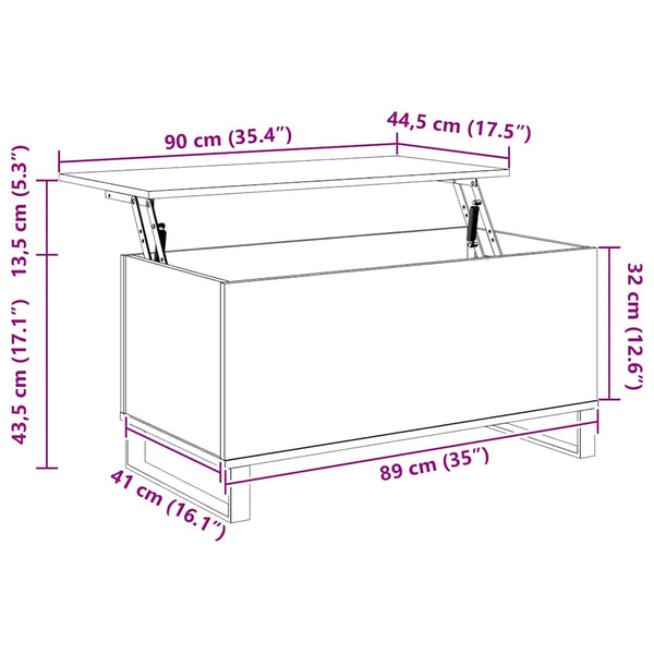 Sonoma Eiche Couchtisch, 90 cm