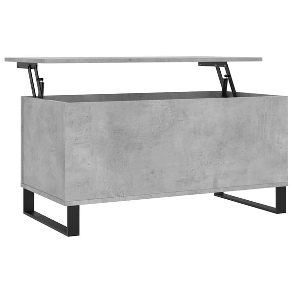 Betongrauer Couchtisch 90x45 cm