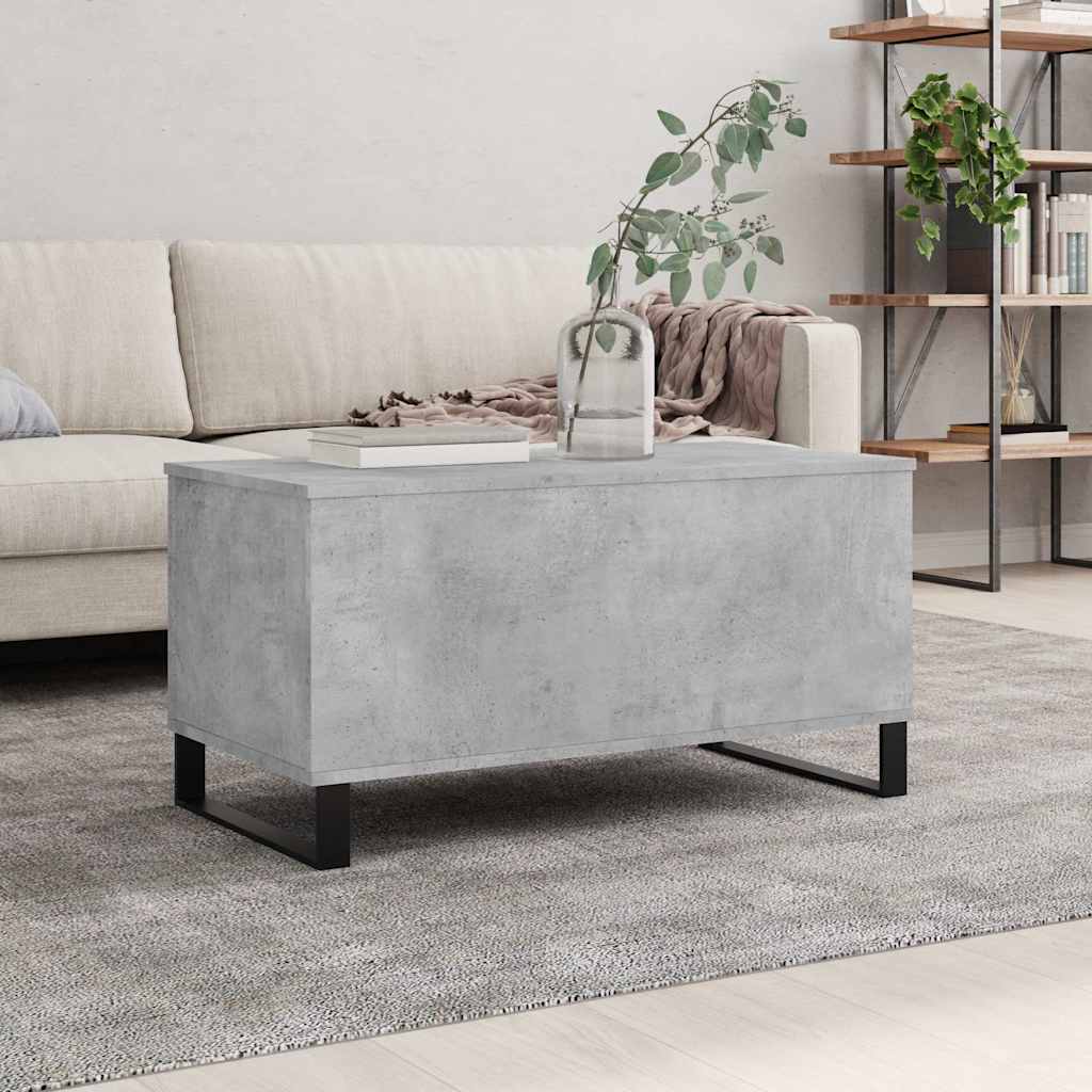 Betongrauer Couchtisch 90x45 cm