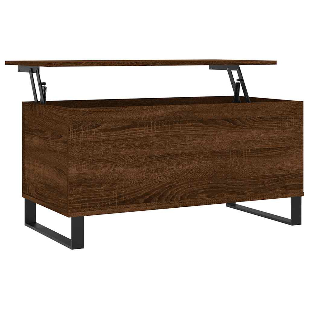 vidaXL Coffee Table Brown Oak Look 90x44.5x45 cm Engineered Wood