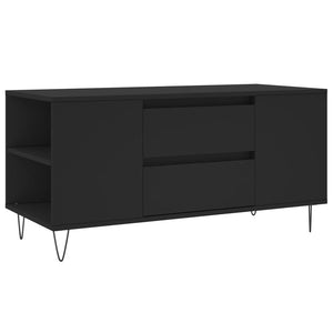 Schwarzer Couchtisch 102 cm Holzwerkstoff
